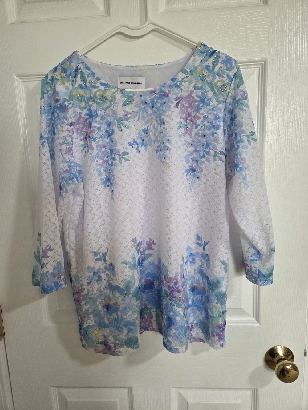 Alfred Dunner Pastel Floral Long Sleeve Tunic